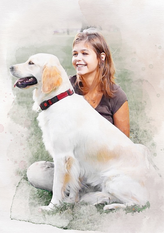 ภาพสีน้ำสัตว์เลี้ยง